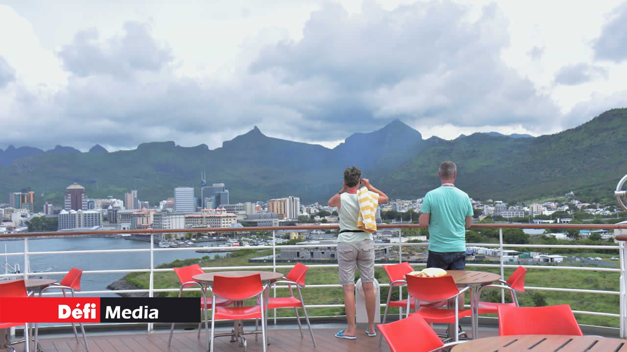 La vue du haut du paquebot est magnifique. L’AIDA Blu