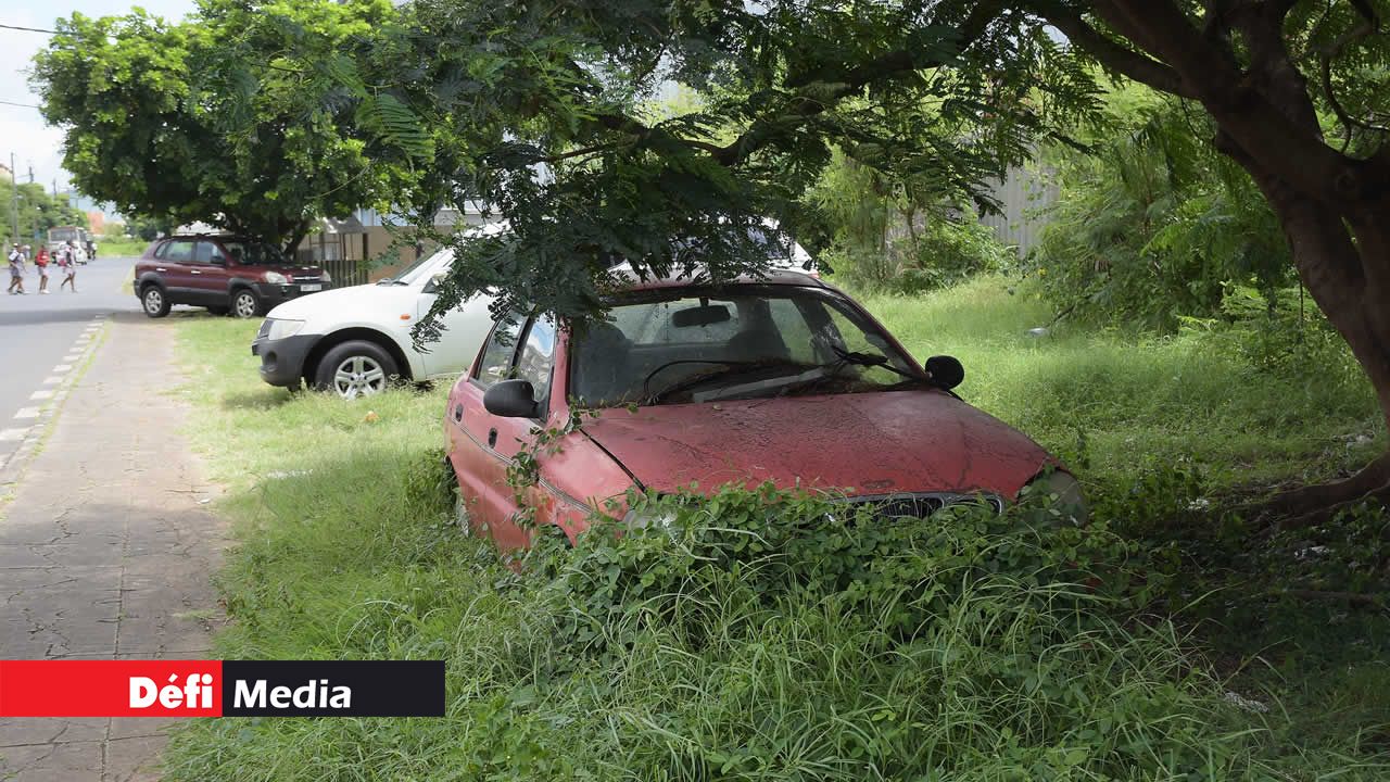 À La Tour-Koenig, une voiture laissée pour compte sous un arbre.
