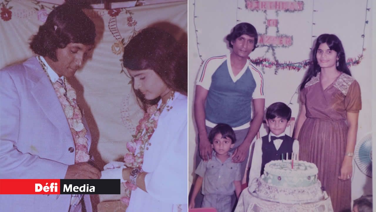 Fiançailles d'Ayoub et de Fatmah en février 1976. L'anniversaire du fils aîné, Wazeer, en 1984, avec, à ses côtés, Ayoub et Fatmah, Adil et Yassine.