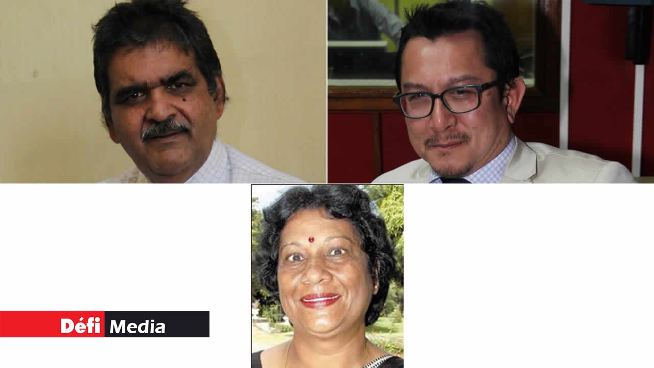 Phalraj Servansingh, Dick Ng Sui Wah et Deviyanee Bissoondoyal