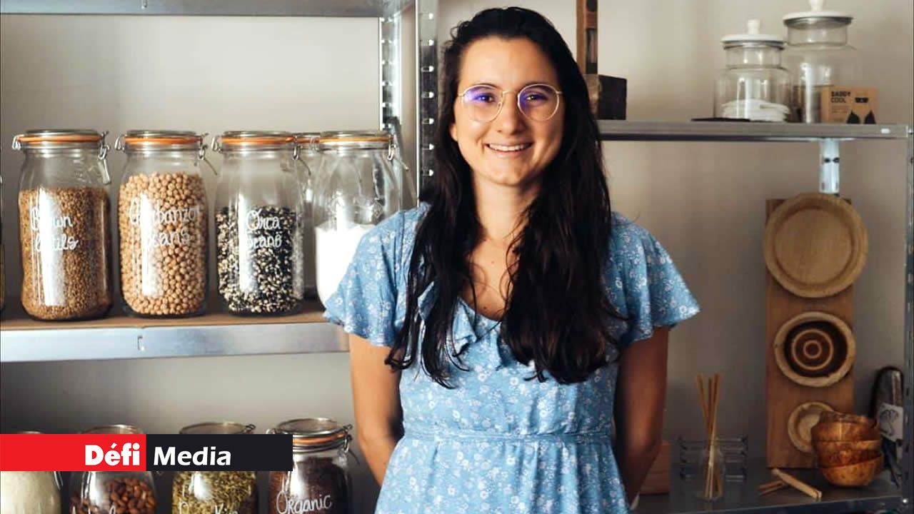 Émilie de Marcy Chelin propose des aliments secs vendus en vrac, mais aussi des produits éco-responsables. Plastic Free July