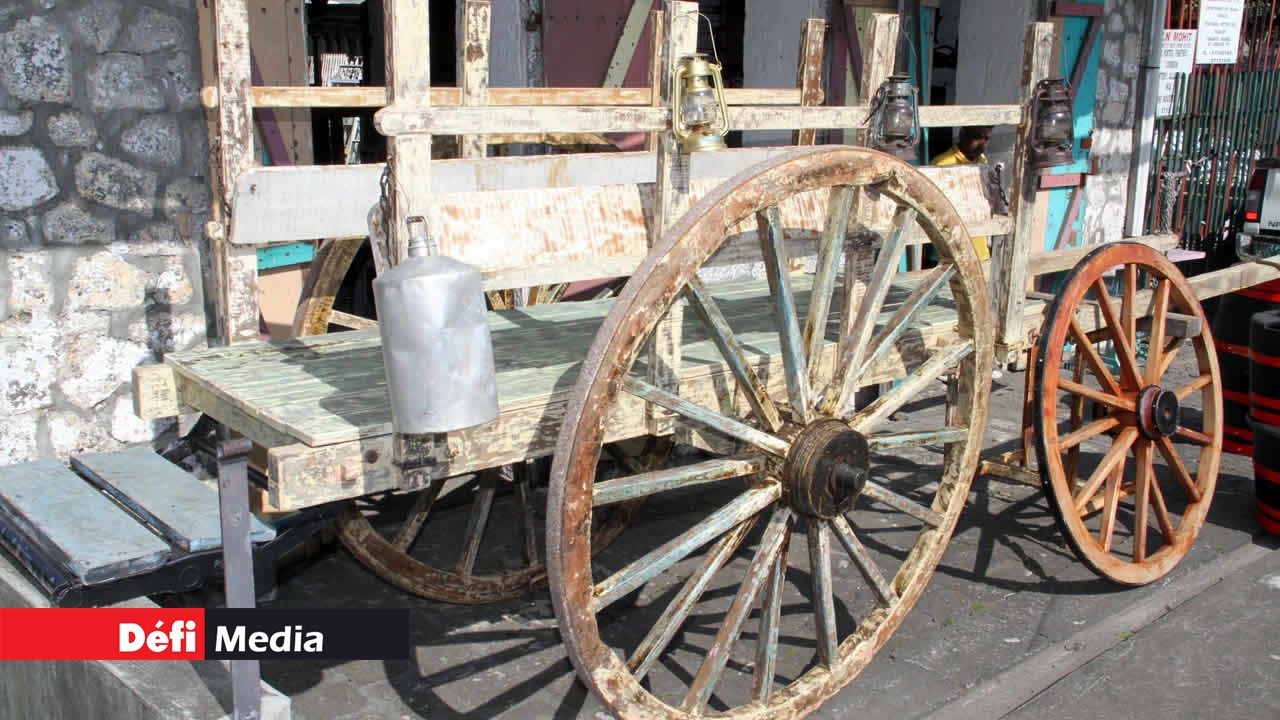 Cette charette qui était tirée par un boeuf servait à transporter les agriculteurs et la canne à sucre. Invitation au voyage dans le passé