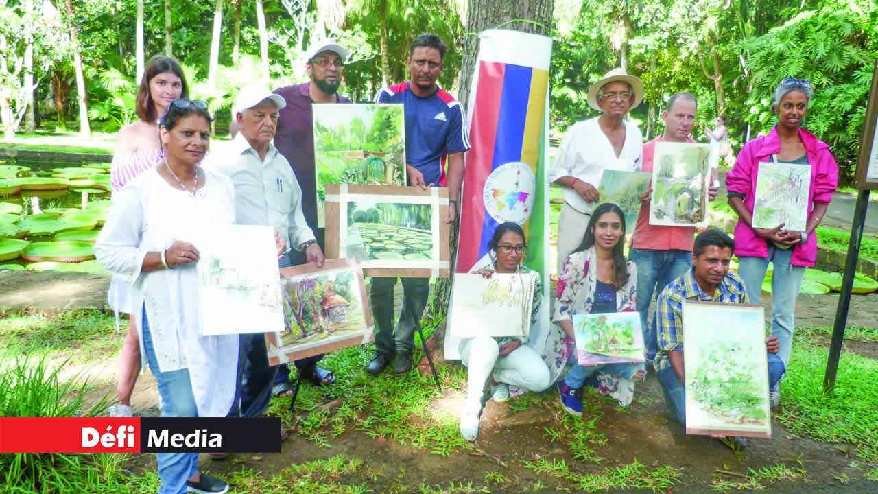 Les membres de l'association IWS Mauritius