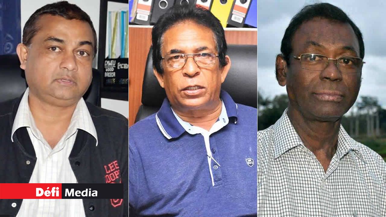 Reeaz Chuttoo, Désiré Guildharry et Clency Bibi.