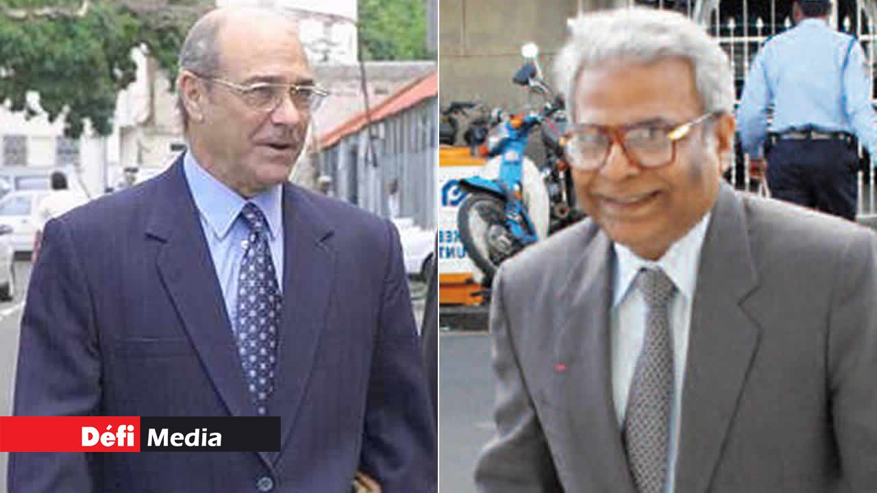 Gérard Tyack et Sir Harry Tirvengadum.