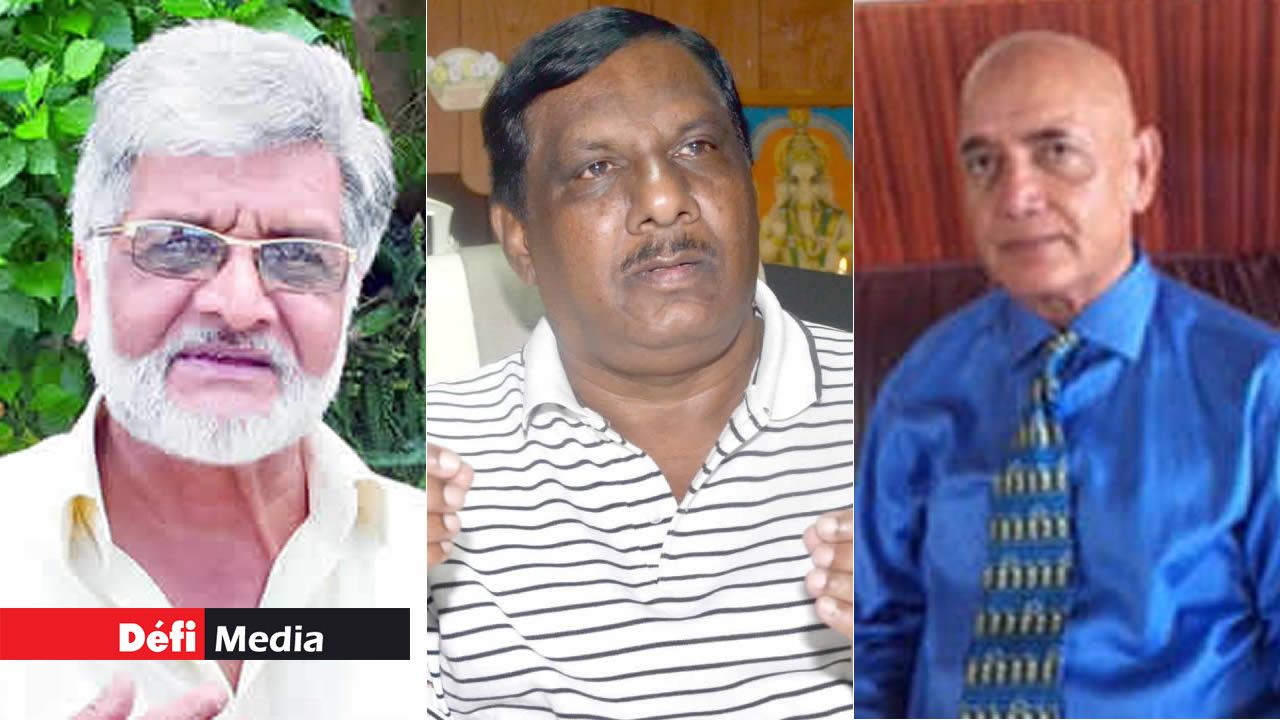 Mosadeq Sahebdin, Suttyhudeo Tengur et Claude Canabady.