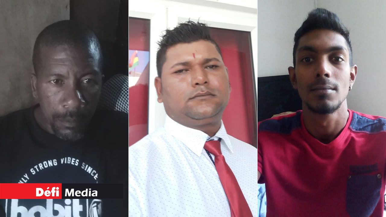 Jean-Noël Bottelart, Uhrassen Ramdhony, Rakesh Muthoor.