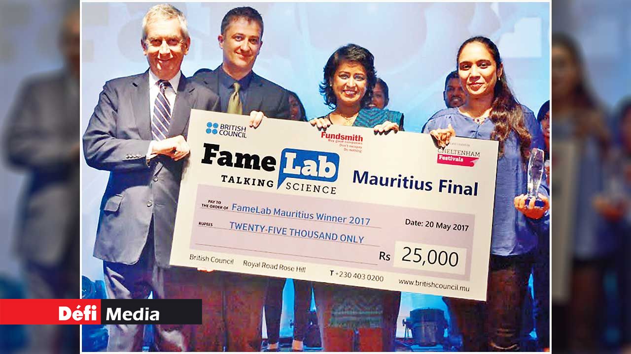 FameLab Mauritius 2017: Roshnee Rajkomar will represent Mauritius in UK
