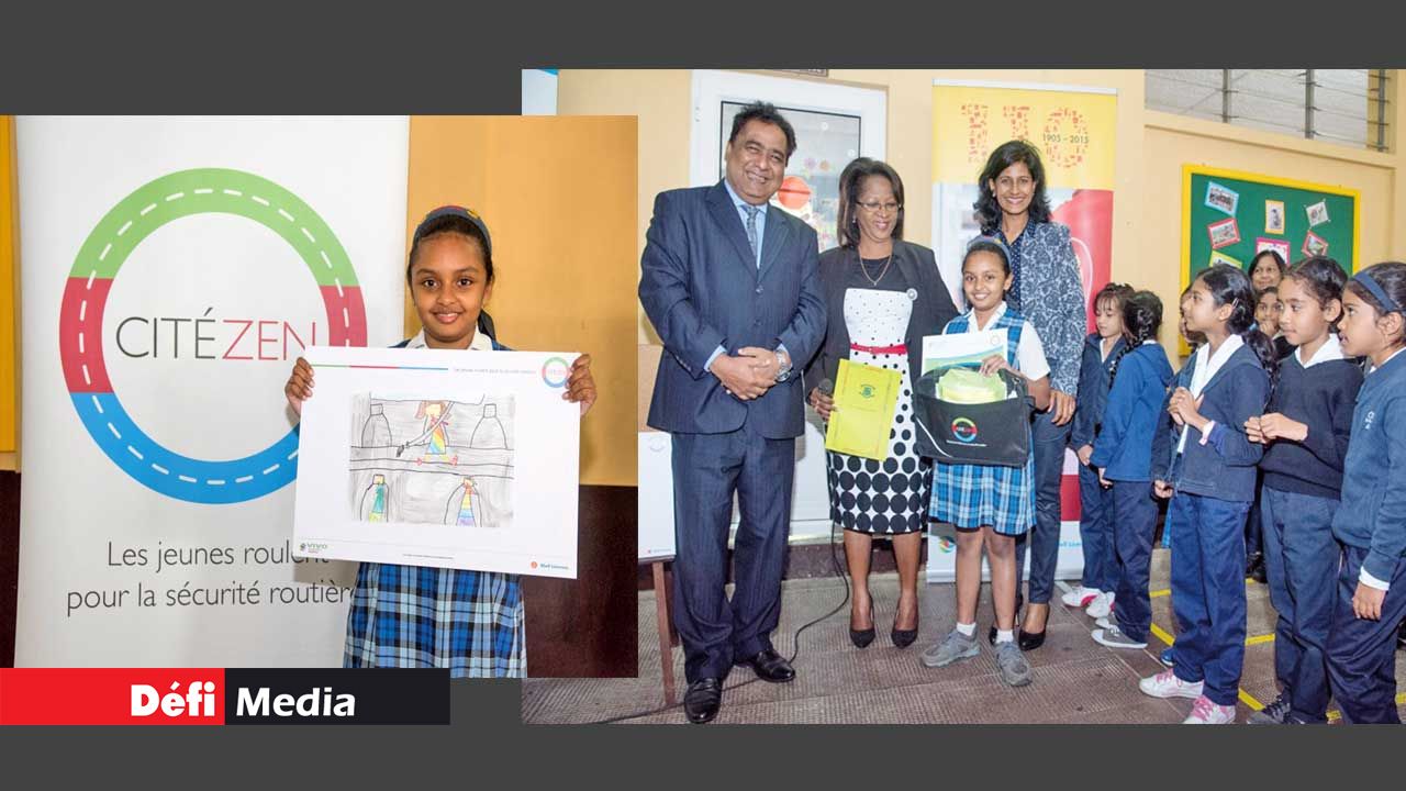 Ilona Veerasawmy and Kiran Juwaheer, Managing Director of Vivo Energy Mauritius