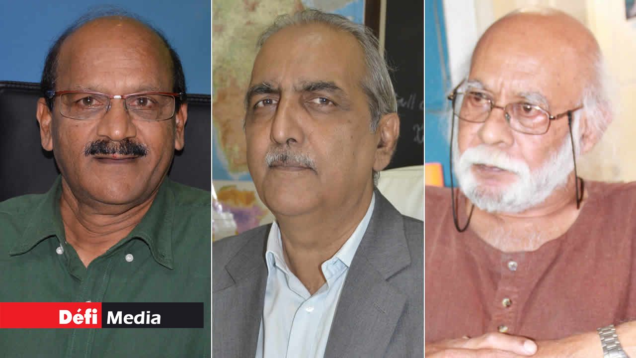 Faizal Jeeroobarkhan, Rajiv Servansingh et Ram Seegobin.