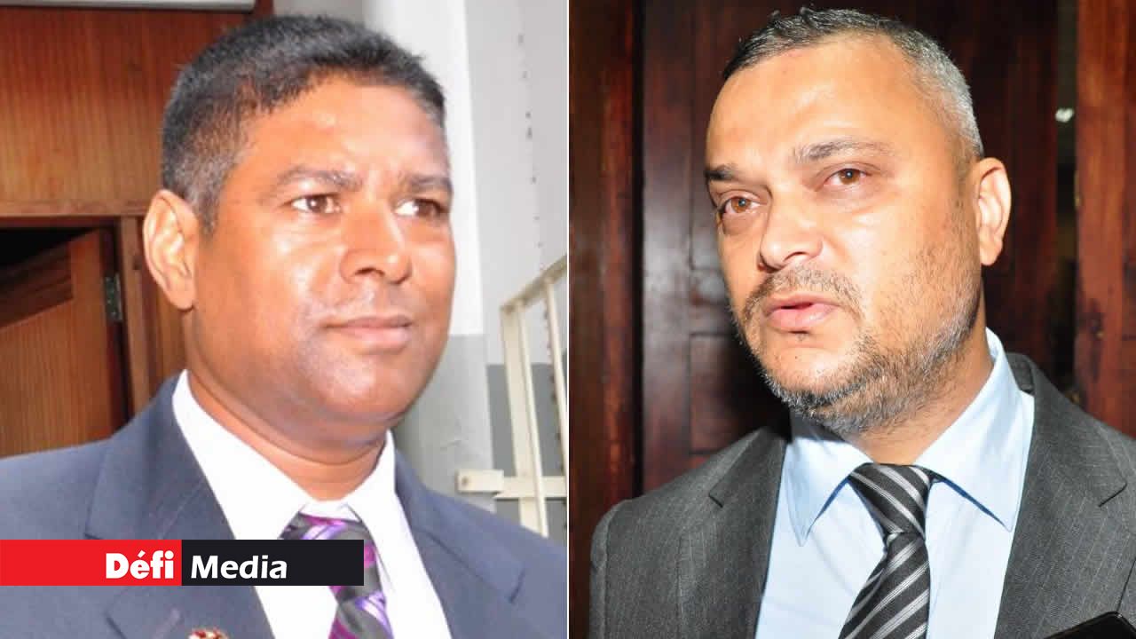 Le chef inspecteur Navin Mohesh et le Senior Prison Officer Jocelyn Pedro Duval