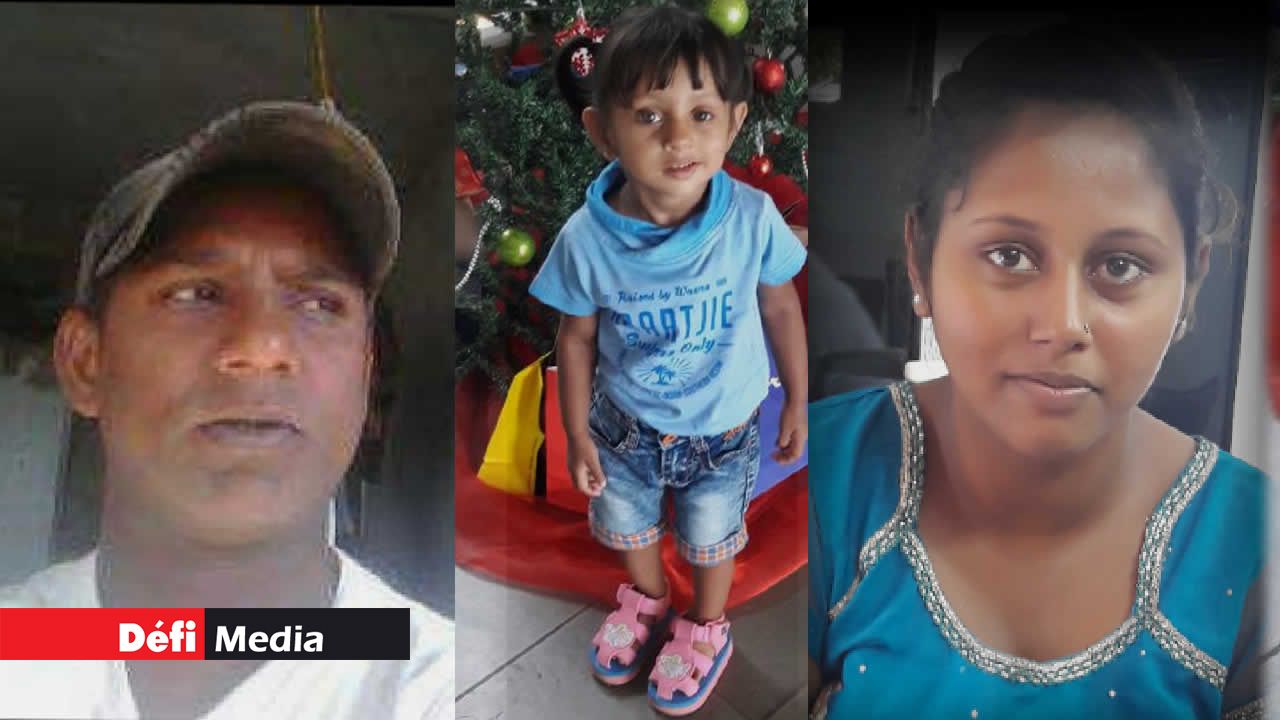 Sanjay, Seetal et leur petite fille de 2 ans.