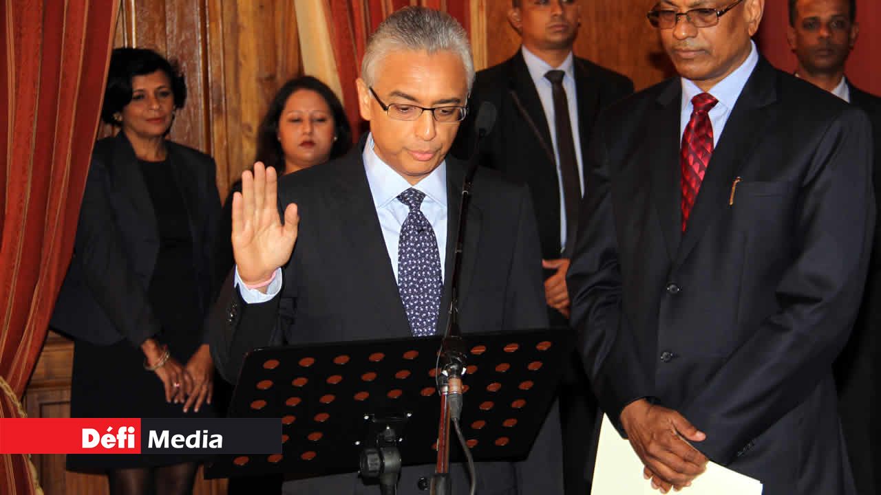 Le leader du MSM a prêté serment comme ministre des Finances à 9 h 30 devant la présidente de la République, Ameenah Gurib-Fakim