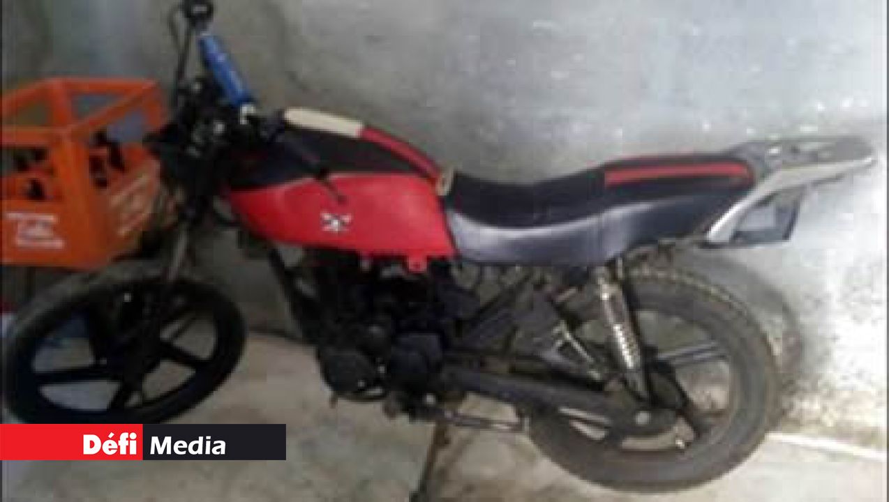 La moto du suspect.