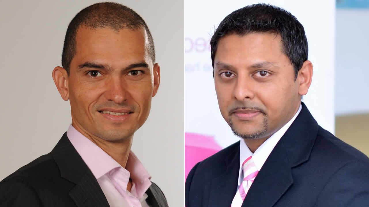 Gaël Aliphon et Abdel Ruhomutally.